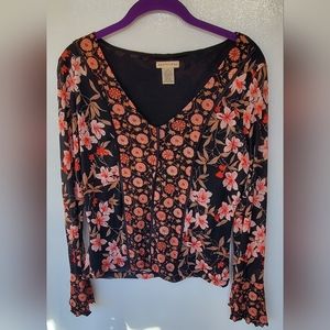 Apostrophe top. Black and coral. LP